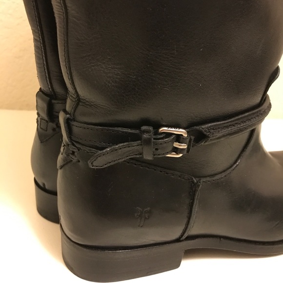Frye Women Melissa Seam Leather Black Boots SZ6.5 - Picture 9 of 9